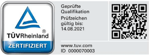 certified TÜV Rheinland